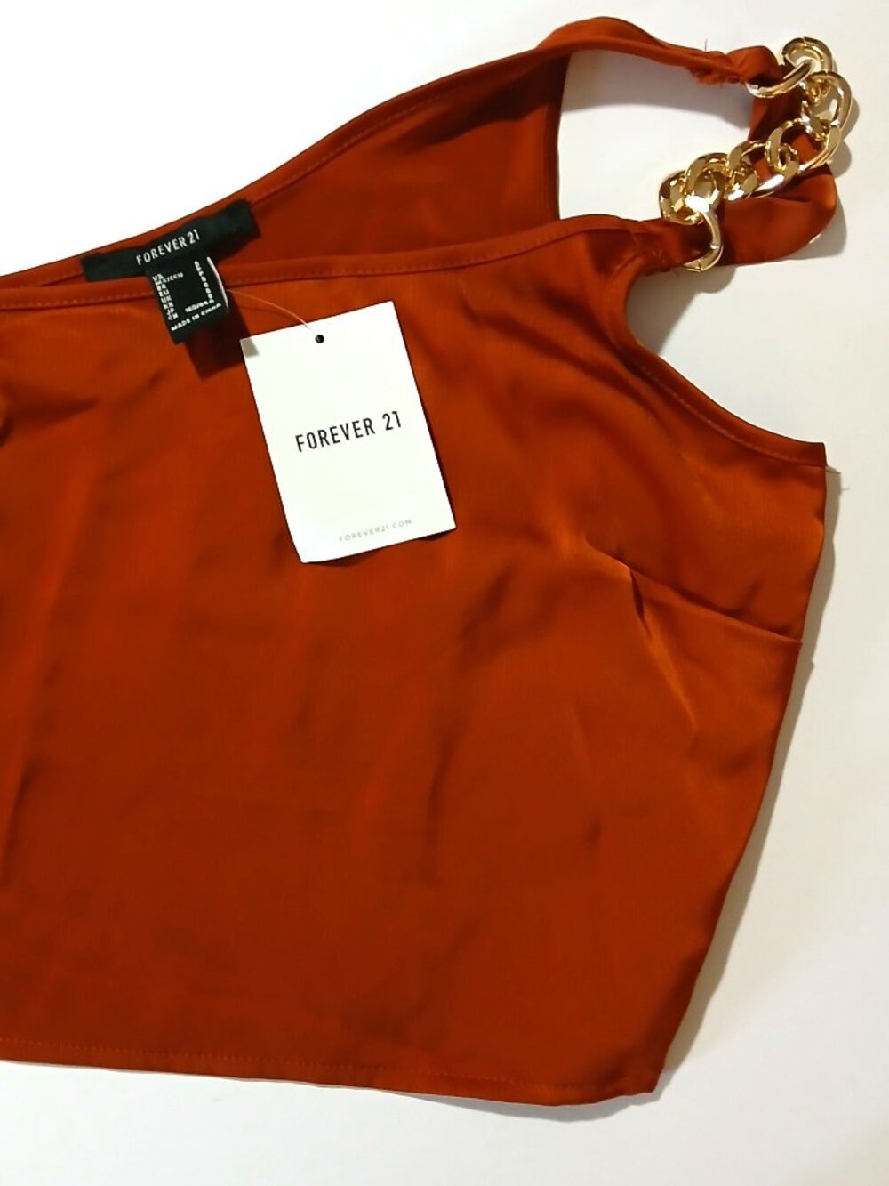 Forever 21 shoulder woven top - orange